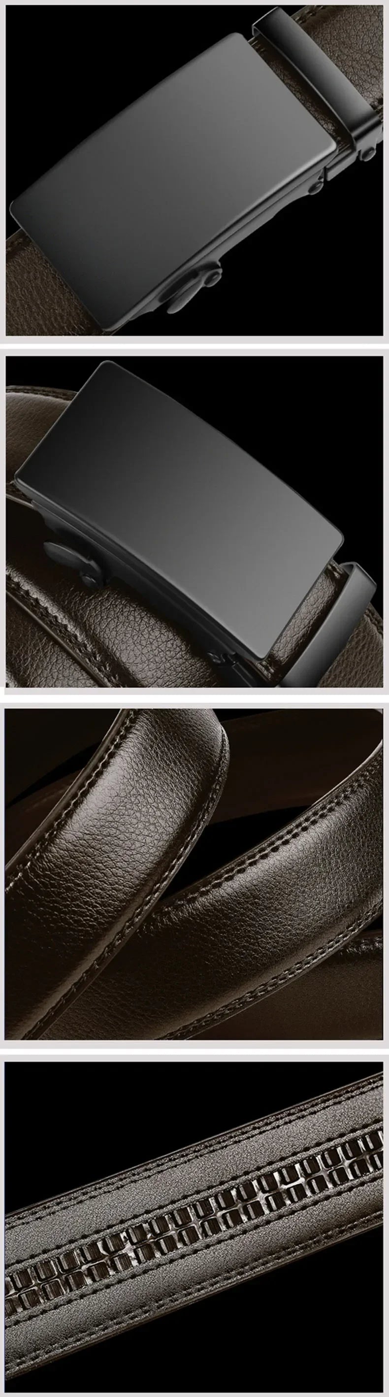 Automatic Buckle Belt – Men's Leather Waist Strap for Business Casual