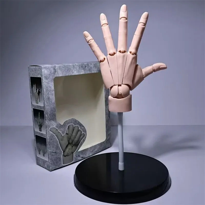 Articulated Wooden Hand Model – Posable Sketching Figurine for Artists