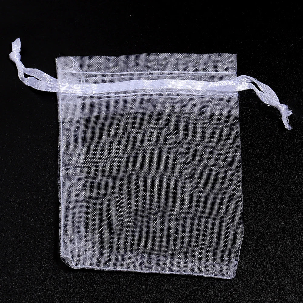 Organza Gauze Gift Bags – Drawstring Jewelry Pouches for Wedding Party Favors