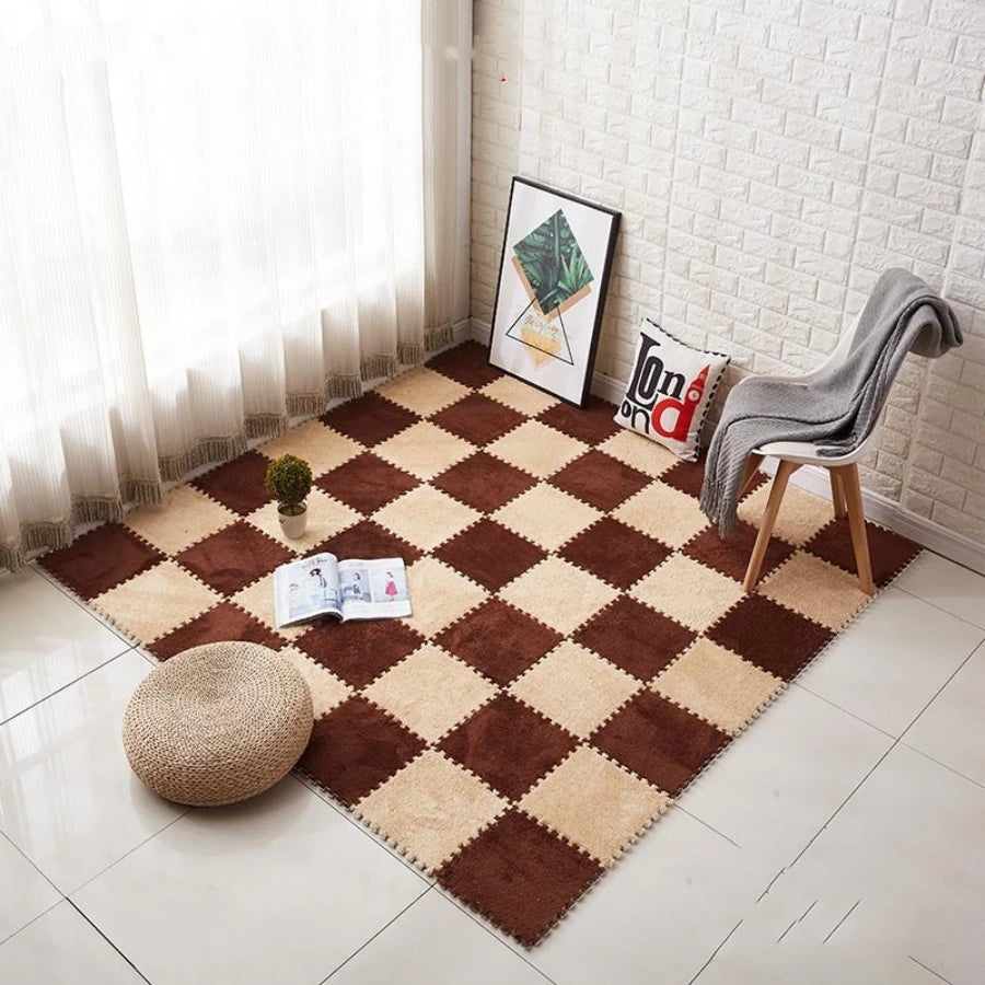 Soft Foam Patchwork Play Mats – Interlocking Carpet Tiles for Kids Rooms
