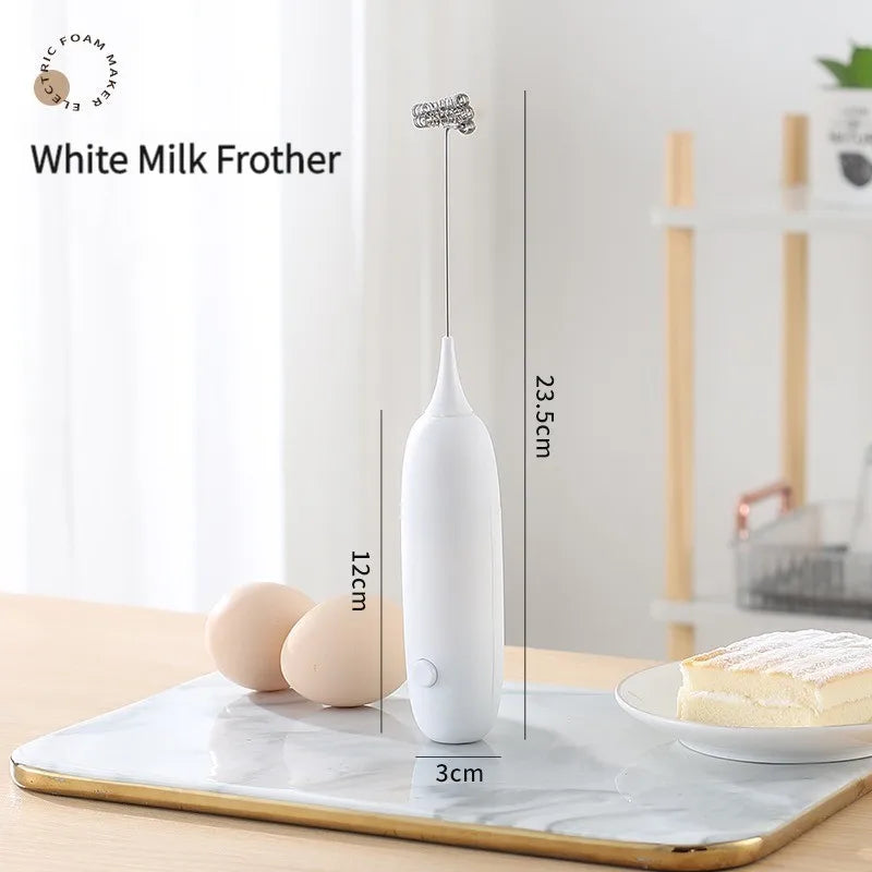 Handheld Electric Milk Frother – Automatic Kitchen Whisk for Coffee Foaming