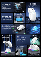 Wireless Gaming Mouse – RGB Ergonomic Bluetooth PC Mouse for Esports