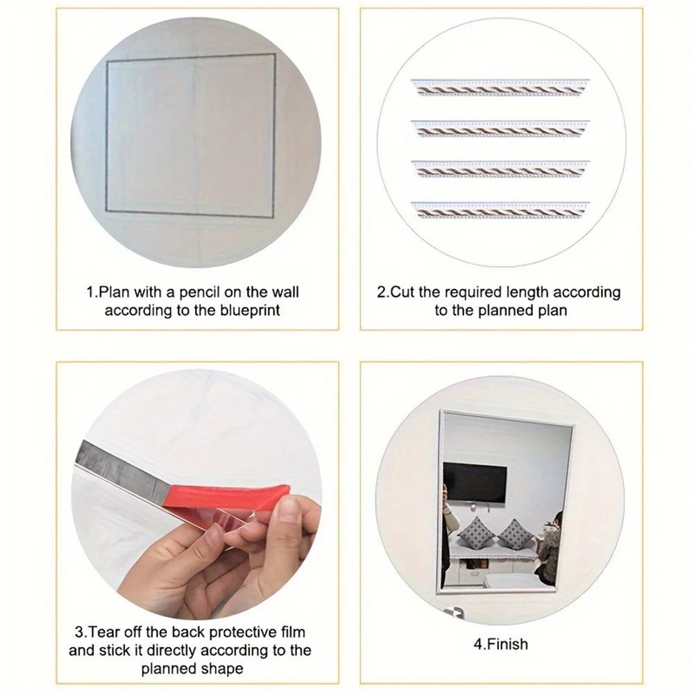Faux Plaster PVC Trim – Waterproof Self-Adhesive Molding for Home Decor