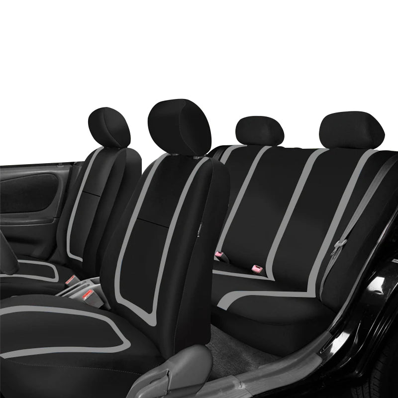 Universal Fabric Car Seat Covers – Breathable Polyester for Truck and SUV