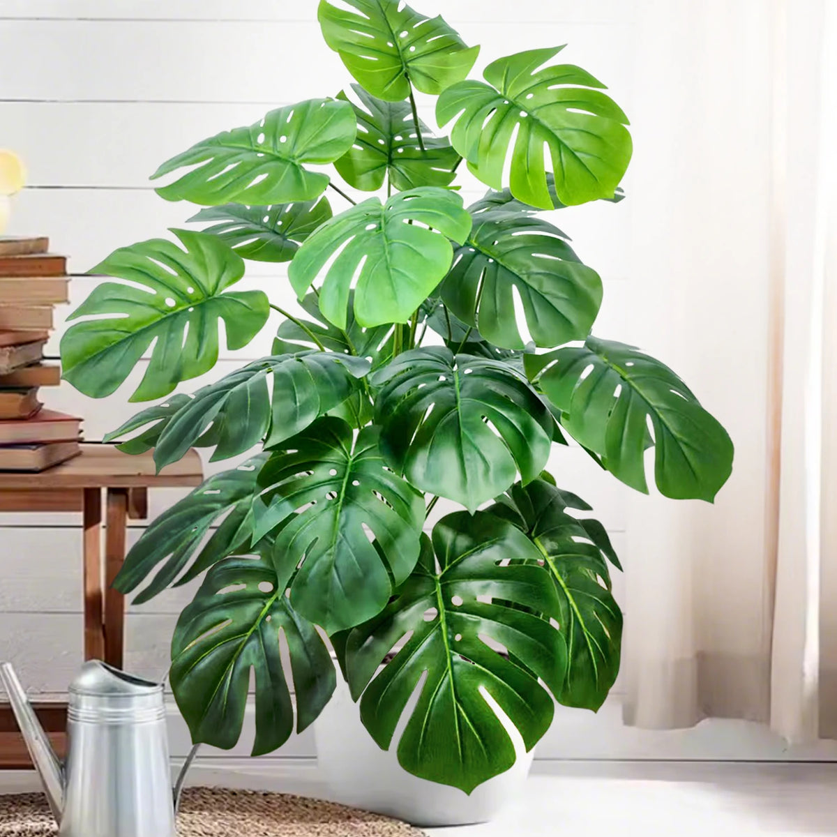 Artificial Monstera Plant – 104cm Plastic Palm Tree for Home Office Decor