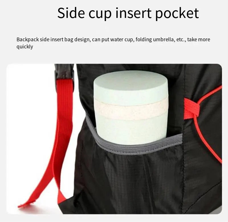 Folding Nylon Backpack – Lightweight Waterproof Bag for Camping and Hiking