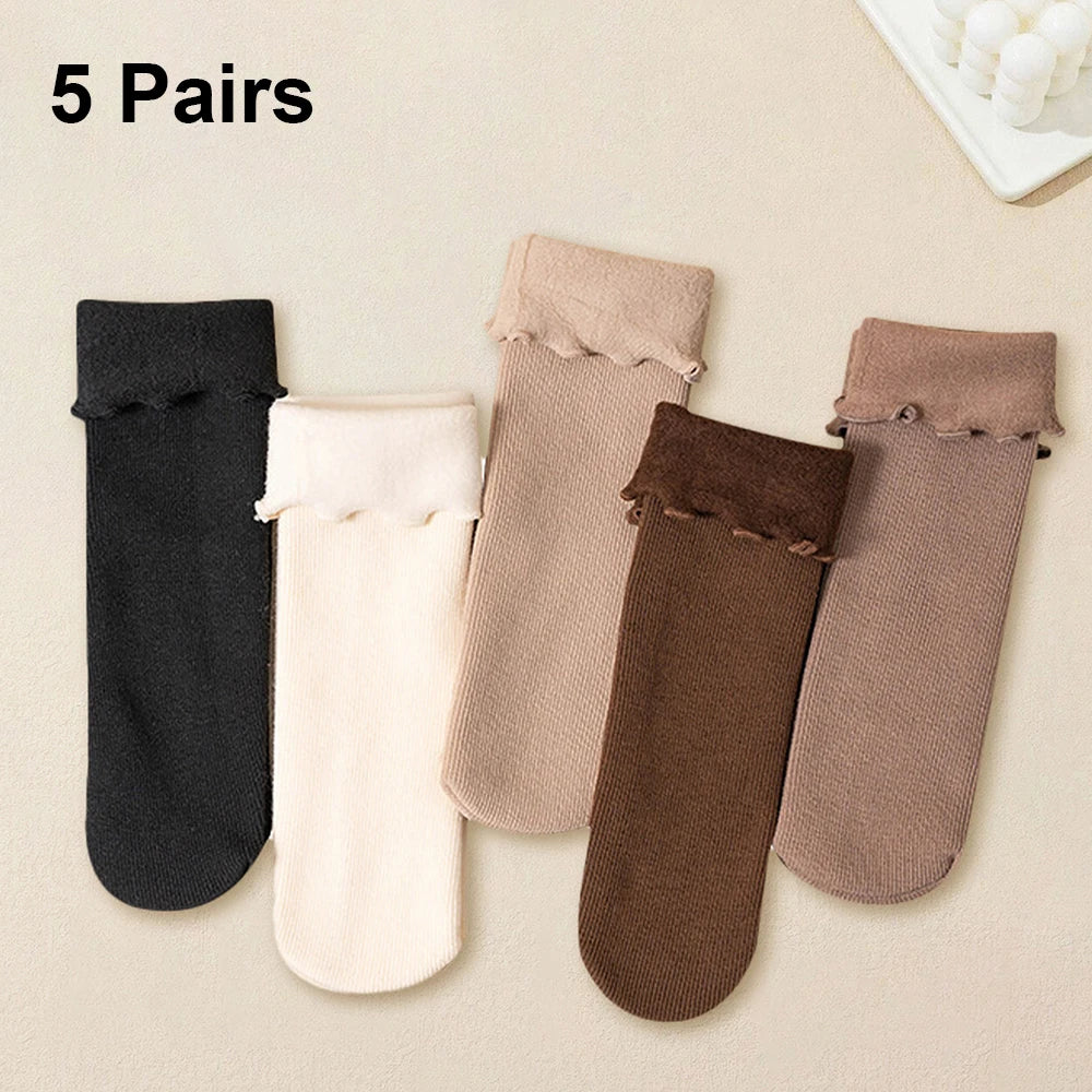 Thermal Cashmere Wool Socks – Thickened Winter Warmth for Snow Boots