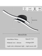 Modern LED Wave Ceiling Light – Minimalist Fixture for Living Room Bedroom