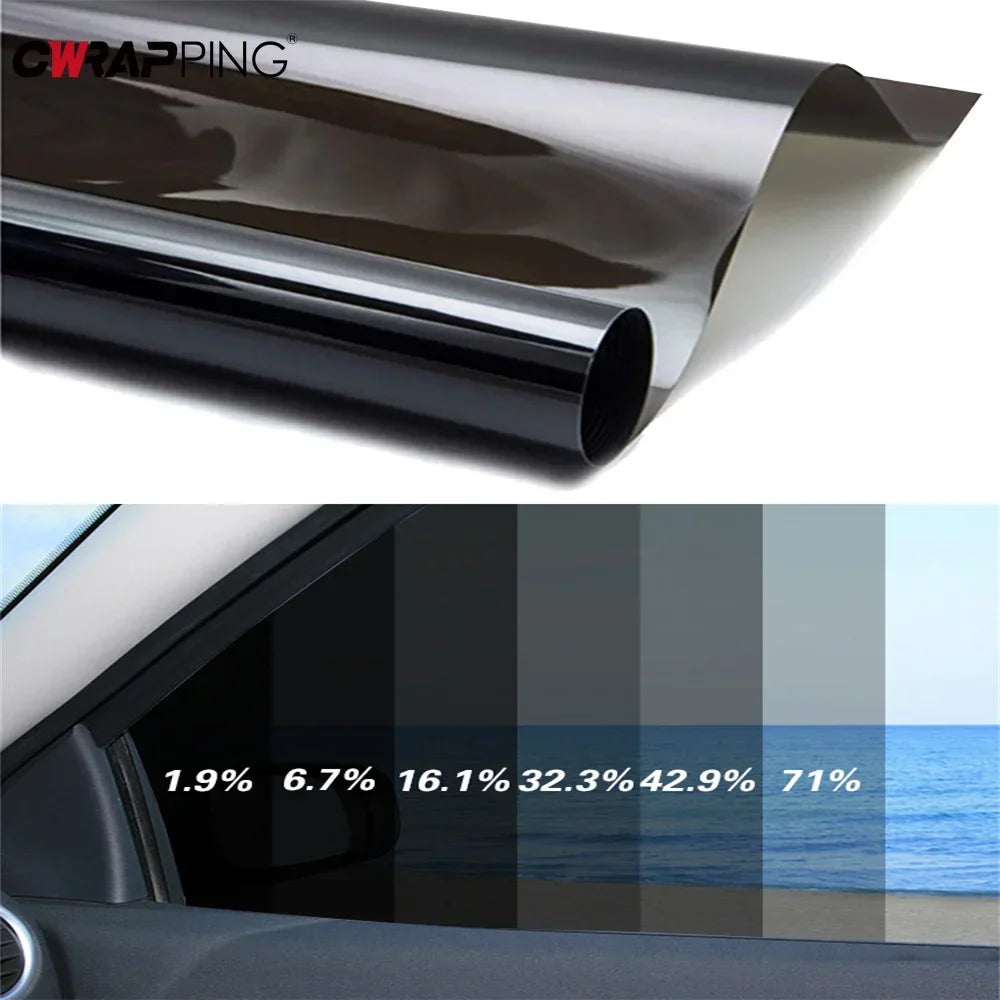 Black Window Tint Film – 50cmx3m Heat Control for Car Solar UV Protection