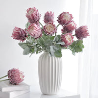 Artificial King Protea Flower – 25 Inch Faux Botanical for Home Wedding Decor