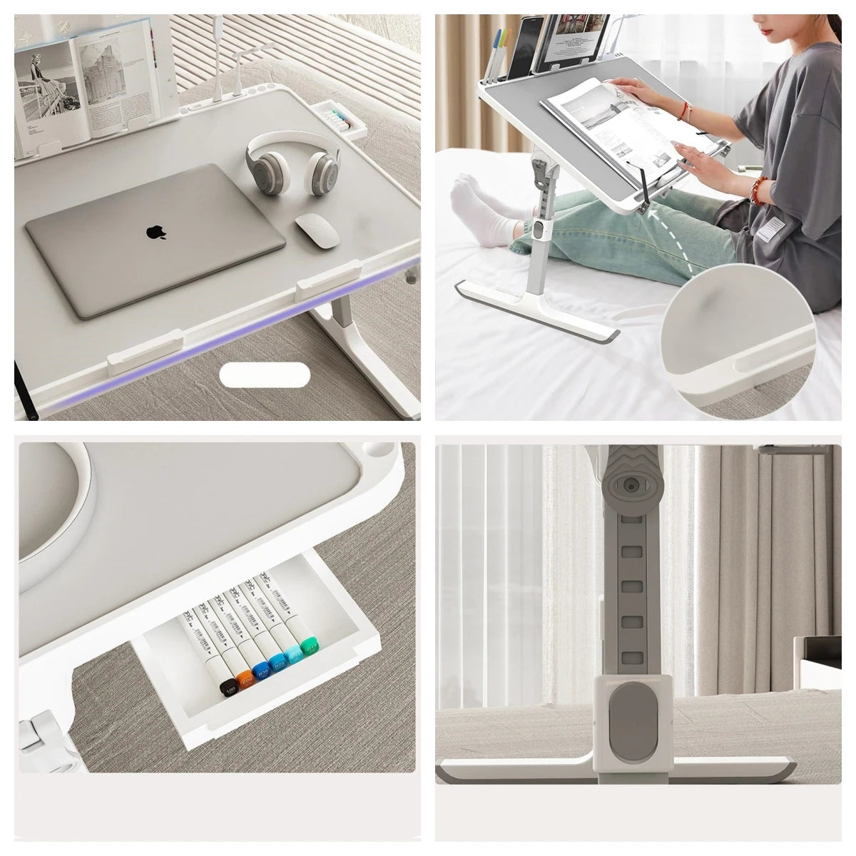 Adjustable Laptop Bed Tray – Portable Folding Desk for Home Office