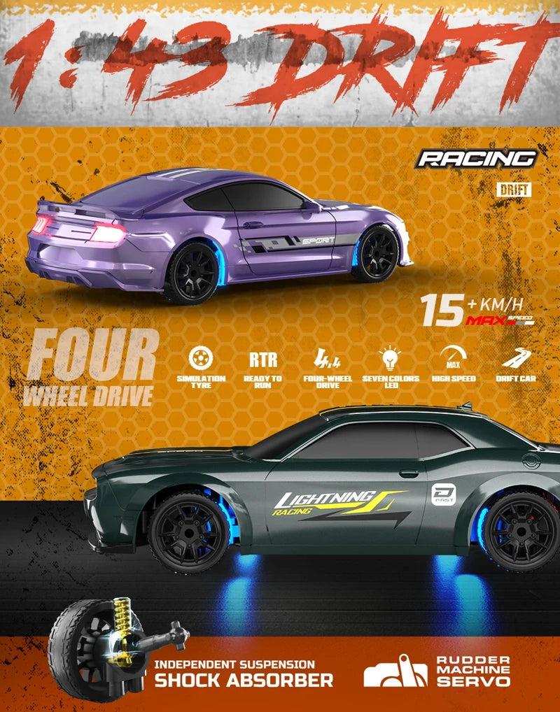 Mini Drift RC Racing Car – 4WD High Speed Vehicle for Desktop Play