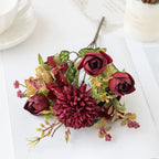 Silk Tea Rose Buds – Artificial Floral Decor for Wedding Bouquets and Crafts