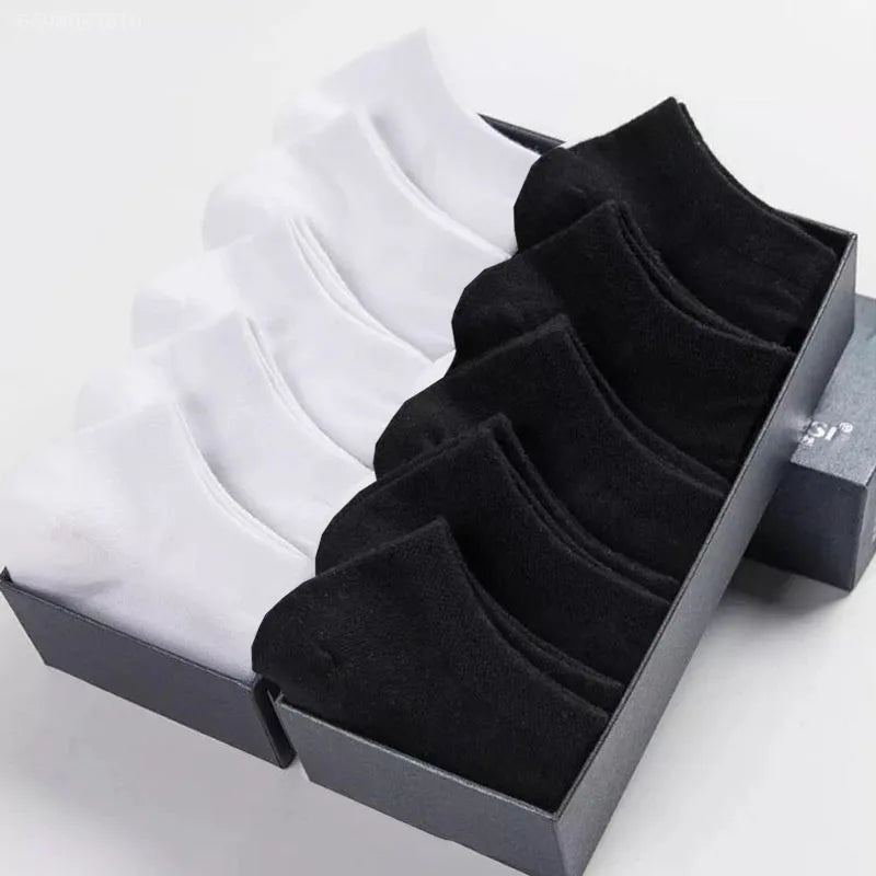 Cotton Ankle Socks – Breathable Solid Color Footwear for Sports and Gym