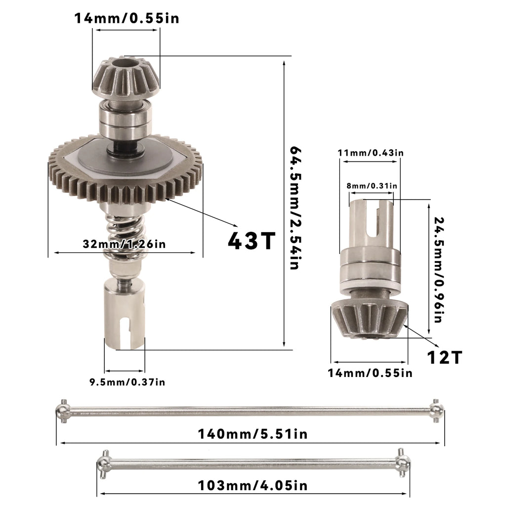 Metal Slipper Clutch Central Drive Shaft – Upgrade Parts for RC Cars