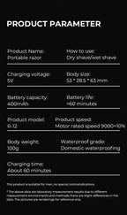 Electric Smart Shaver – Rechargeable Digital Travel Grooming for Men