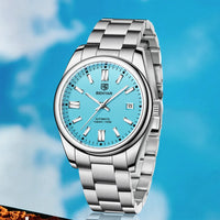 Stainless Steel Mechanical Watch – 10Bar Waterproof for Diving and Sports