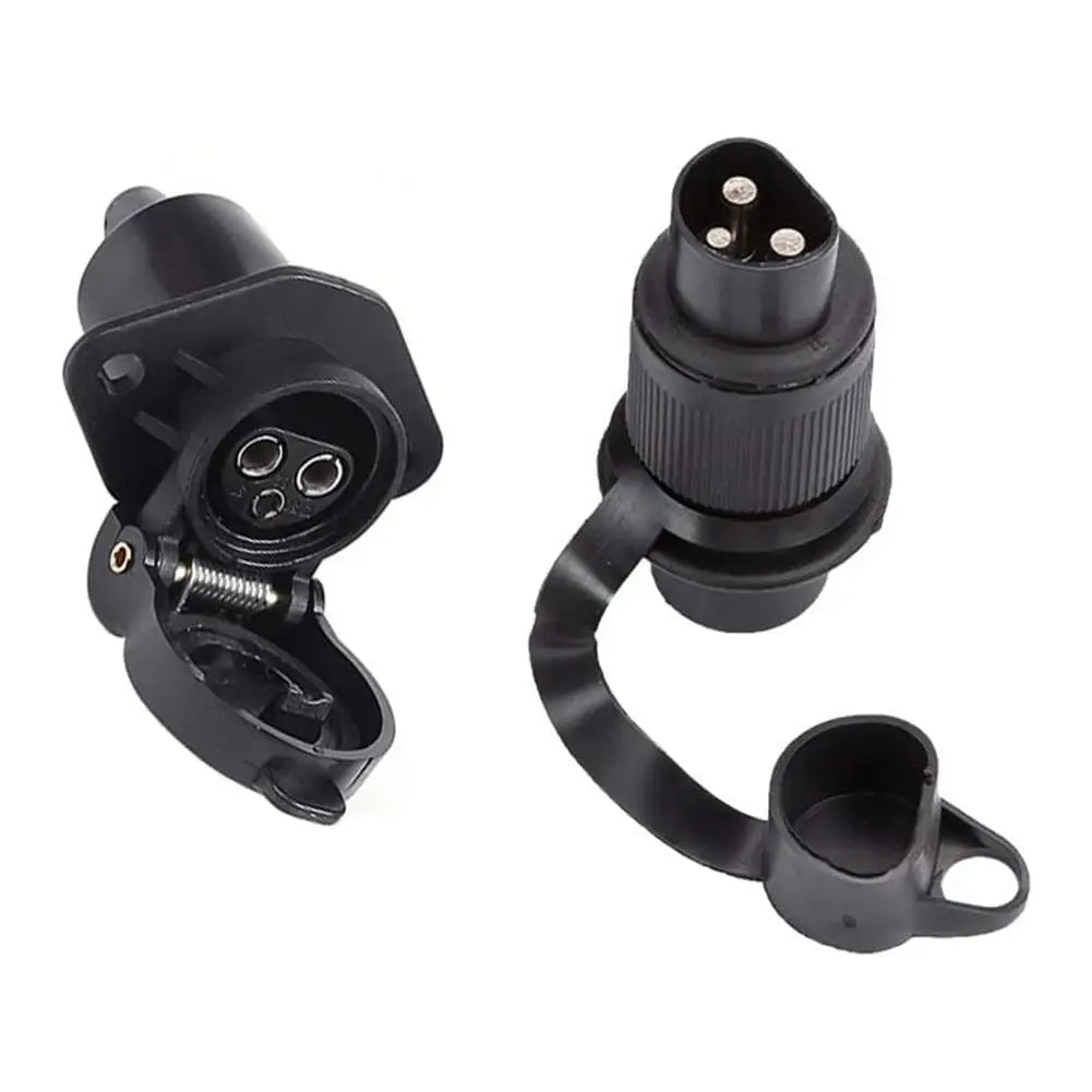 12V 3Pin Trailer Socket – Round Pole Connector for Caravans Trucks and Boats
