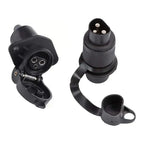 12V 3Pin Trailer Socket – Round Pole Connector for Caravans Trucks and Boats
