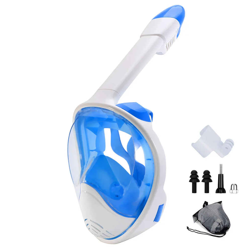 Full Face Snorkel Mask – Anti-Fog Panoramic View for Diving and Swimming