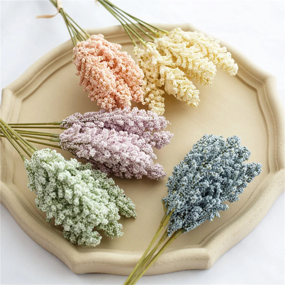 Artificial Lavender Flowers – PE Plastic Plant Bouquet for Home Table Decor