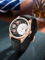 Quartz Men's Wristwatch – Luxury Minimalist Business Gift for Anniversaries