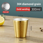 Stainless Steel Diamond Hammer Cup – Insulated Outdoor Camping Drinkware