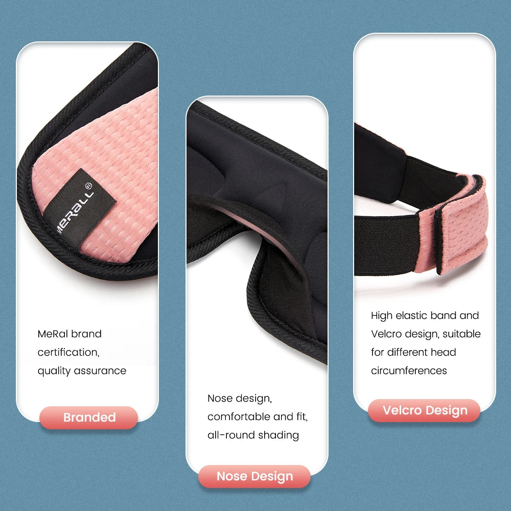 Memory Foam Sleep Mask – Ergonomic 3D Blindfold for Travel and Sleeping