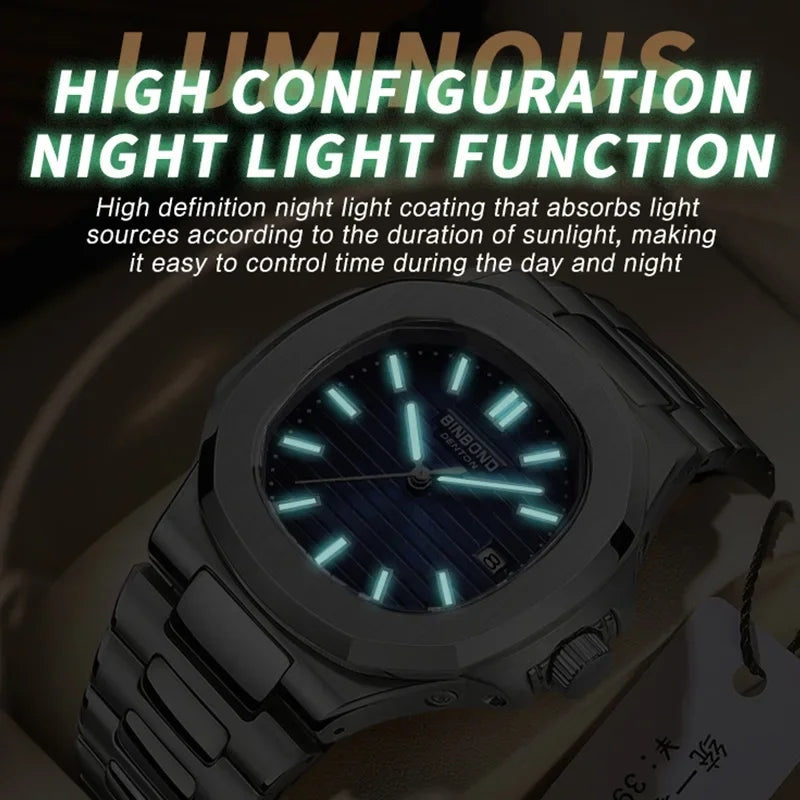 Automatic Quartz Wristwatch – Luxury Business Movement for Men