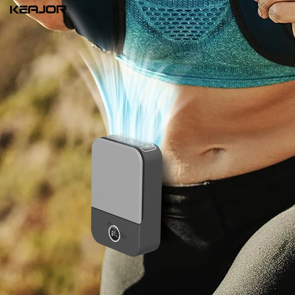 Portable Waist Fan – USB Rechargeable Clip Fan for Outdoor Sports and Travel