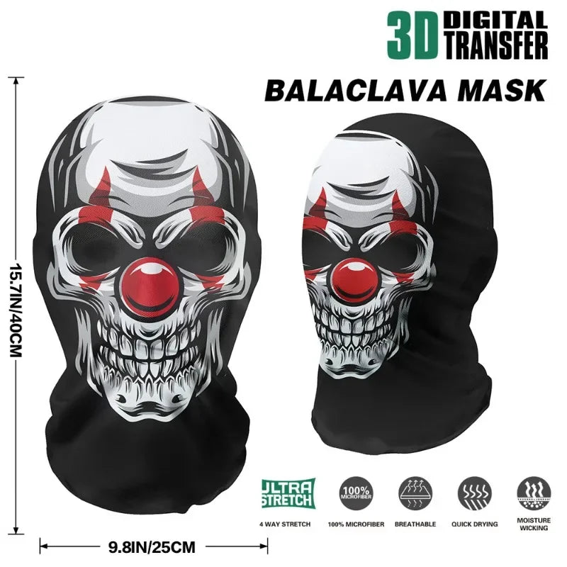 Full Face Skull Animal Mask – Breathable Mesh Headgear for Halloween Cosplay