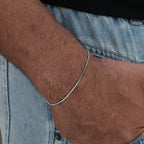 Stainless Steel Square Snake Chain Bracelet – Trendy Hip-Hop Jewelry for Men and Women
