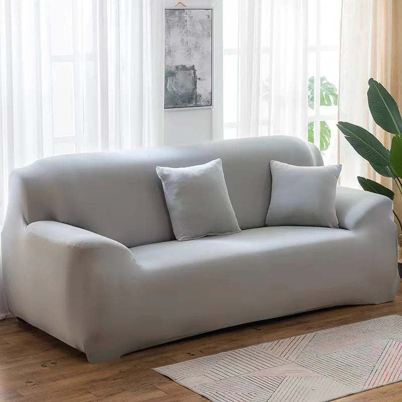 Stretch Milk Silk Sofa Cover – Fitted Couch Slipcover for Living Room Furniture