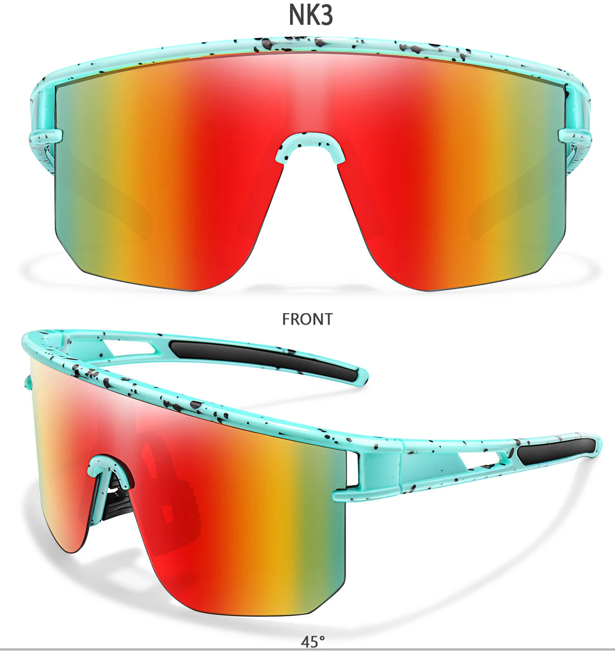 Kids Sport Cycling Sunglasses – UV400 Youth Eyewear for Outdoor Bike Baseball