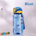 Dinosaur Plastic Water Bottle – 600ml Leakproof Sippy Cup for Kids