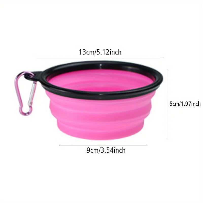 Portable Silicone Folding Dog Bowl – Travel Food and Water for Outdoor