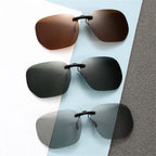 Polarized Clip-On Sunglasses – Square UV400 Lenses for Driving and Fishing