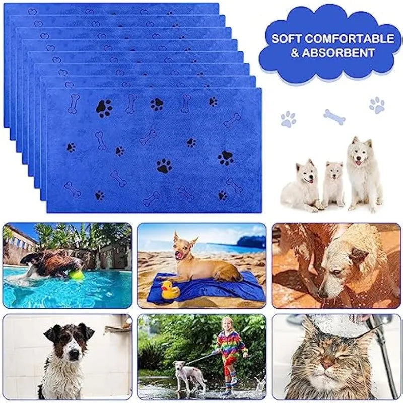Microfiber Dog Towel – Quick-Drying Absorbent Bath Towel for Pets
