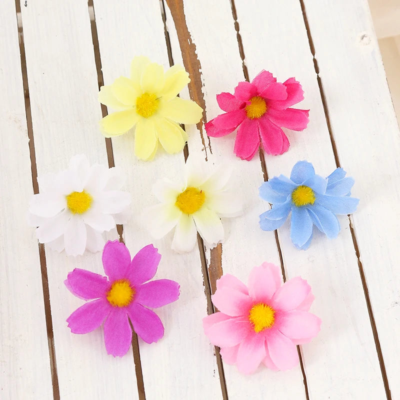 Silk Daisy Artificial Flowers – Floral Decorations for Wedding Home Decor