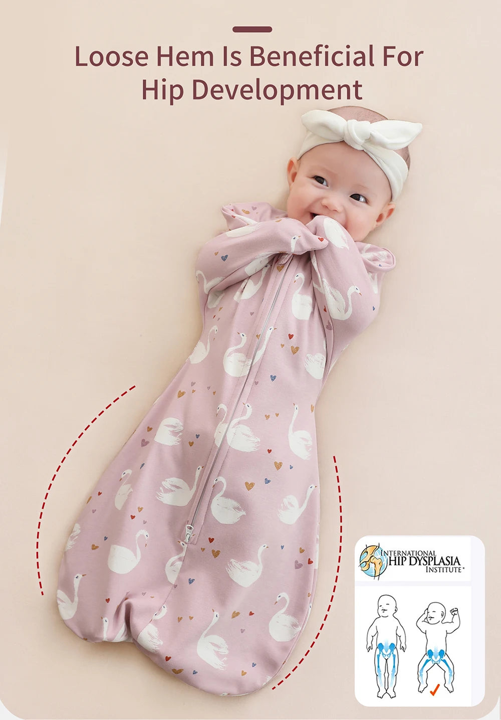 Cotton Baby Sleeping Bag – Anti-Shock Swaddle for Newborn Sleep