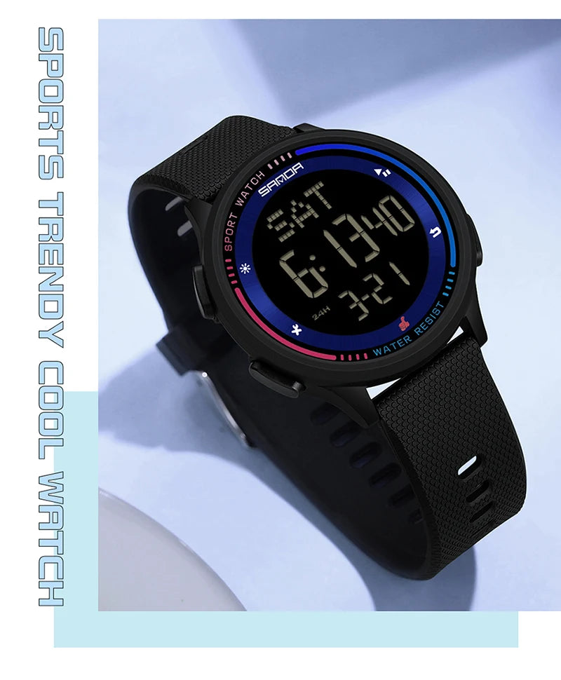 Digital Sports Watch – Waterproof Large Display for Outdoor Athletics