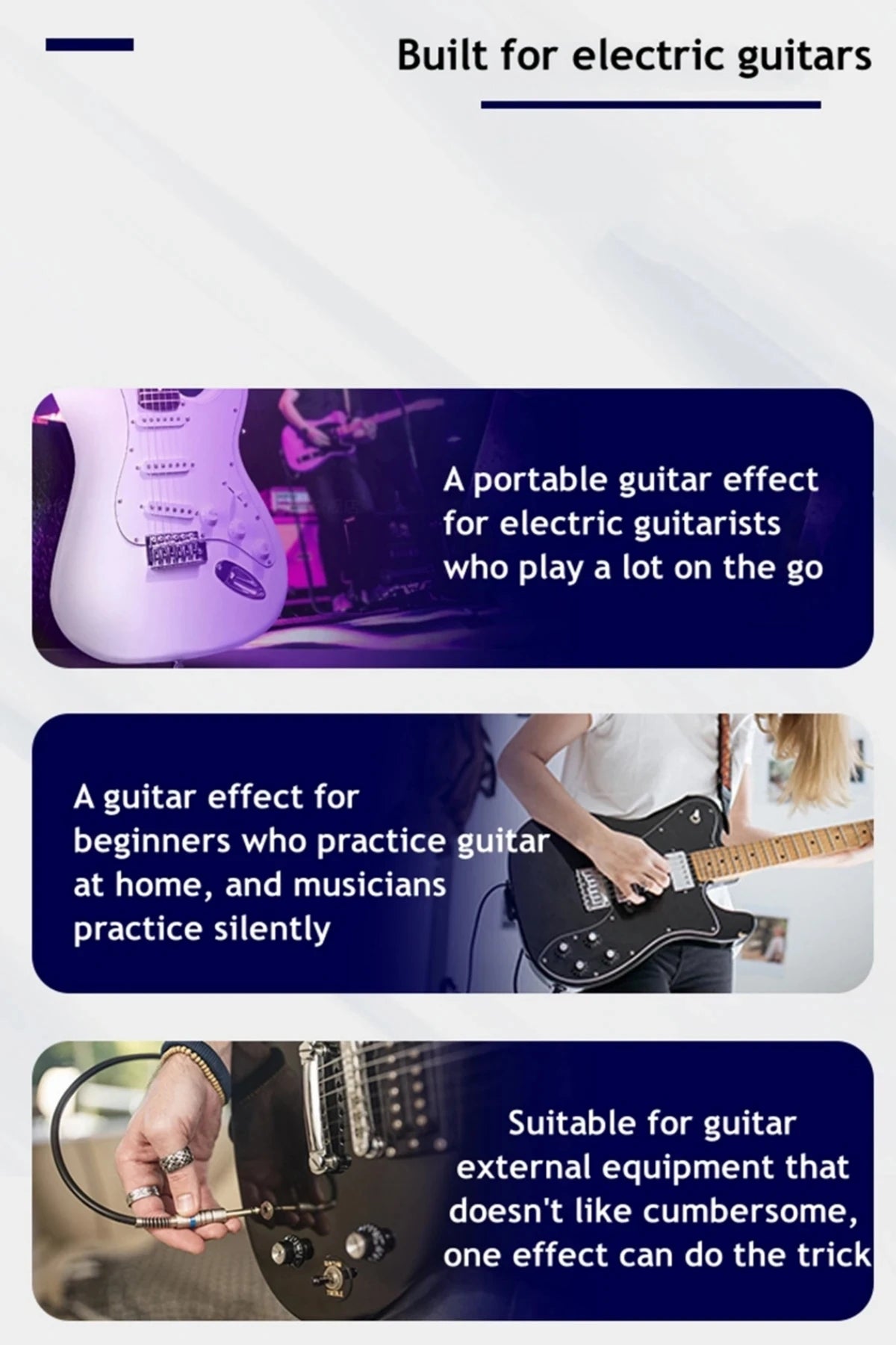 Wireless Guitar Amplifier – Rechargeable Mini FX for Electric Bass Acoustic