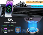 Magnetic Wireless Car Charger – 15W Fast Charging Mount for iPhone and Samsung