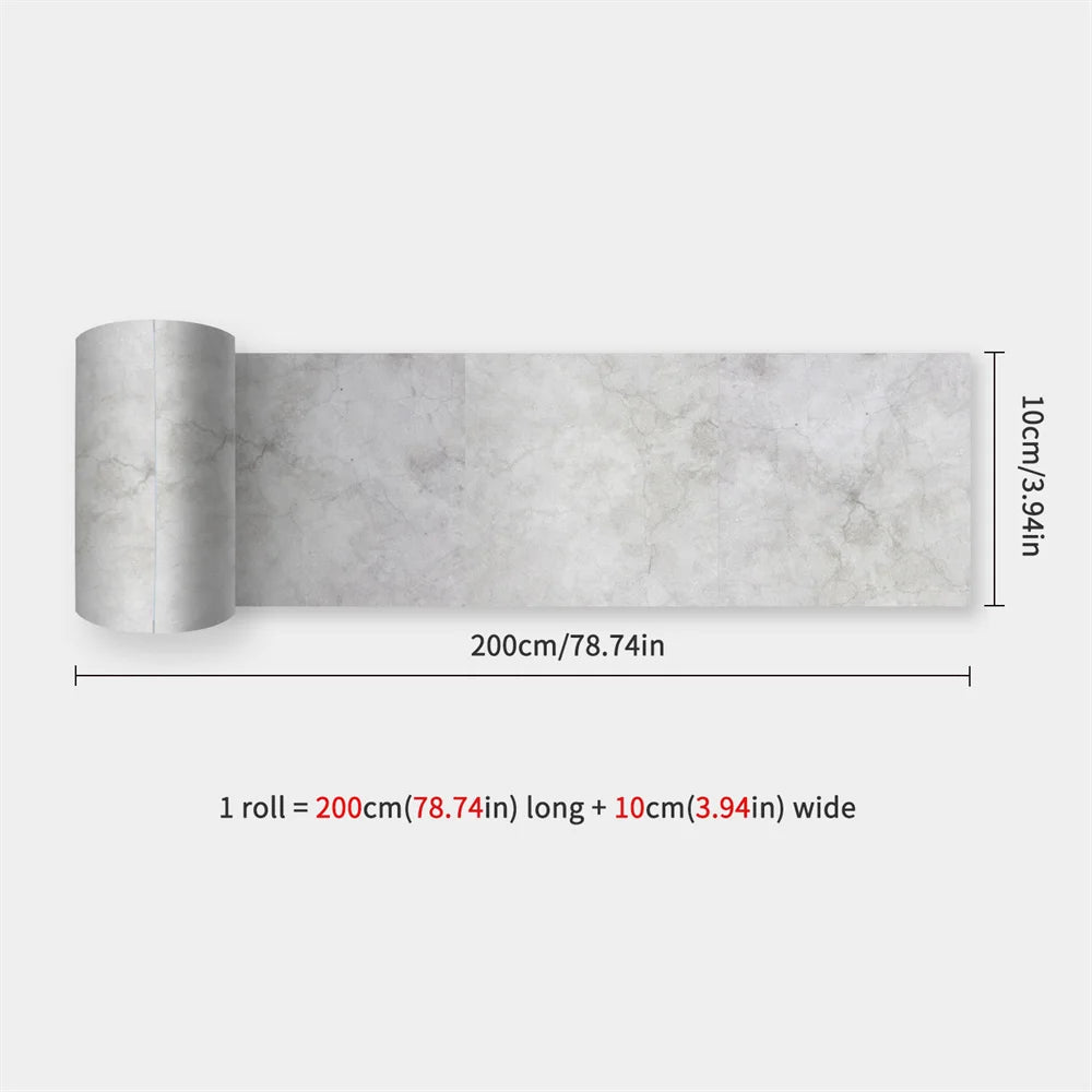 Self-Adhesive Waist Line Stickers – Waterproof Border Mural for Kitchen Decor