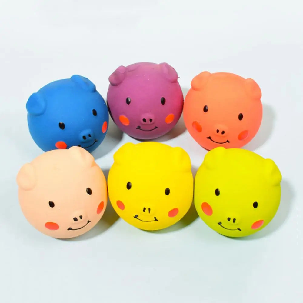 Latex Pig Squeaky Dog Toy – Bite-Resistant Molar Toy for Pet Playtime