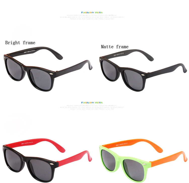 Silicone Kids Sunglasses – UV400 TR90 Goggles for Outdoor UV Protection