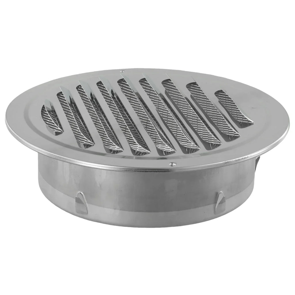 Stainless Steel Round Vent Grille – 70-300mm External Wall Duct for Ventilation