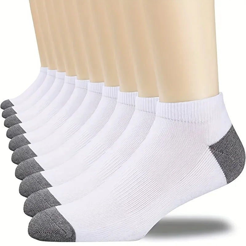 Color Block Boat Socks – Breathable Low Cut Ankle Socks for Men