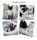 Soft Fluffy Pet Blanket – Cartoon Paw Print for Dogs and Cats