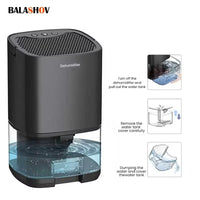 Portable Electric Dehumidifier – Silent Moisture Absorber for Home and Office